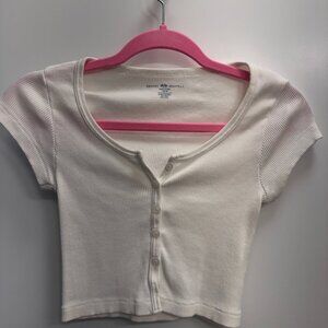 Brandy melville button down crop